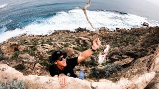 YOU NEED TO WATCH THIS CATCH AND COOK  Dangerous cliff fishing [upl. by Hathcock432]