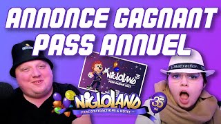 ANNONCE GAGNANT PASS ANNUEL NIGLOLAND [upl. by Yenahc]