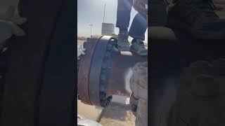 Small Flange Joint Bolt Torquing construction pipeline viral viralvideo bolt torque shorts [upl. by Oatis860]