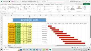 Cómo crear un DIAGRAMA de GANTT en Excel  Cronograma usando los gráficos [upl. by Griggs872]