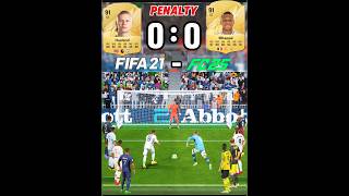 Haaland Vs Mbappe Penalty Kicks From FIFA 21 To FC 25  FIFA Evolution haalandvsmbappe shorts [upl. by Nerral810]