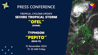 Press Conference STSOfelPHUsagi TyphoonPepitoPHManyi at 1130AM  November 15 2024Friday [upl. by Gildus]