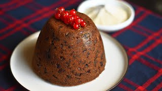 Super Easy Christmas Pudding Recipe  Plum Pudding Recipe Easy Christmas Dessert [upl. by Shu]