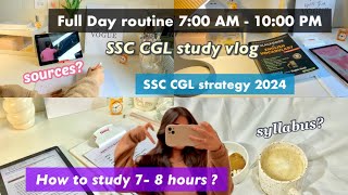 SSC CGL study vlog📓cgl plan 2024sources for preparing cgl My winter routine  study and strategy [upl. by Ennire317]