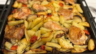 POLLO E PATATE AL FORNO di Betty e Marco  Ricetta facile e veloce [upl. by Tiny]