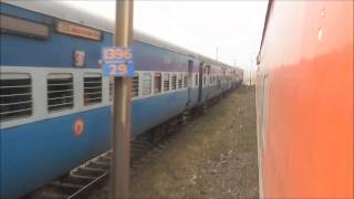 Parallel Action from Howrah Rajdhani Express Overtakes and ReOvertakes [upl. by Marguerita]