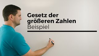 Gesetz der großen Zahlen Beispiel Würfelwurf Stochastik Wahrscheinlichkeit  Mathe by Daniel Jung [upl. by Fanchan]