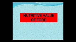 NUTRITION NUTRITIVE VALUE OF FOOD BY MS PRATIMA BHARDWAJ BILASA INSTITUTE OF NURSING [upl. by Richman]