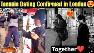 Taennie Spotted Dating in London 😍 Jennie Confirm Dating BTS V ❤️ bts blackpink taennie jennie [upl. by Ylsew773]