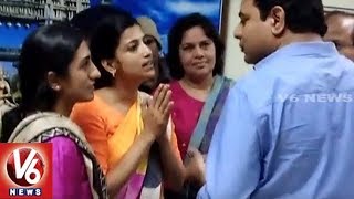 Minister KTR Fires On Collector Amrapali And Commissioner Sruthi Ohja  Warangal  V6 News [upl. by Akel]