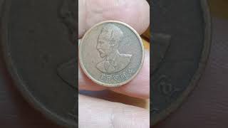 Ethiopia 10 Cents Assir Santeem 1944 Coin Haile Selassie I EF4045 price 👉 100👈 [upl. by Irret747]