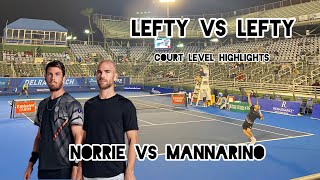 Court level highlights Norrie Vs Mannarino at Delray Beach Open [upl. by Reade]