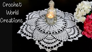 Crochet Doily  Easy Crochet Tutorial crochetworldcreations crochet thalposhdesign [upl. by Yelnats]