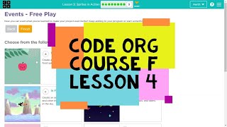 Codeorg Course F Lesson 4 Sprites in Action  Express Course Lesson 7  Code Org Lesson 4 Answers [upl. by Gilly210]