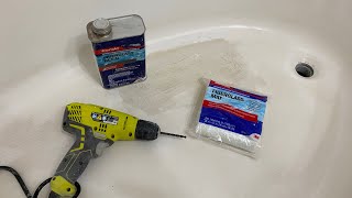 How to Repair a Fiberglass Hairline Crack in a Fiberglass Bathtub  Fiberglass Crack Repair [upl. by Daphene]