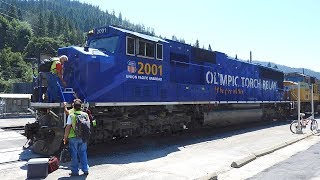 UP 2001 Olympic Torch Relay unit at Dunsmuir on the MRVHK [upl. by Johnath]