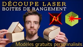 Découpe laser  Créer des boîtes simplement sur ce petit logiciel  sans Illustrator [upl. by Domenech]