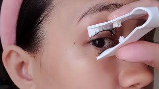 How to put magnetic eyelashes 1st time trying [upl. by Cary866]