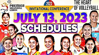 PVL GAME SCHEDULE  JULY 13 2023 [upl. by Notlem]