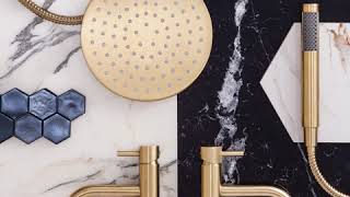 Crosswater MPRO Brushed Brass kraan douchekop en handdouche [upl. by Ahsieit482]