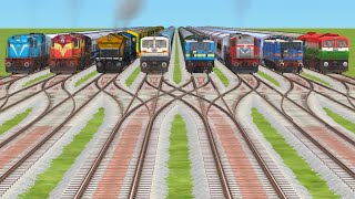 More Realistic Rails Crossing By X BUMPY 🏁Branched Railroad Tracktraincrossing [upl. by Auqenat]