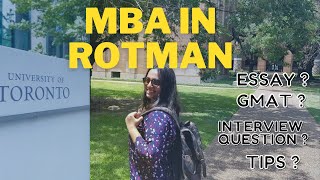 How I got into Rotman MBA  University of Toronto  GMAT 700  Scholarship My Essay [upl. by Noloc]