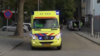 PRIO1 brandweer Baan 170631 amp ambulance 17132 naar reanimatie [upl. by Odnarb782]