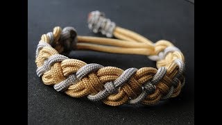 How to Make a Paracord Celtic Bar Bracelet Mad Max Style Closure Vikings Style Bracelet [upl. by Enaitsirk]