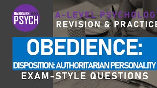 Authoritarian Personality  Obedience  Exam Questions amp Revision  ALevel  AQA Psychology [upl. by Gadmon]