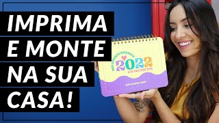 Planner 2022 para imprimir em casa  modelo horizontal [upl. by Miko]