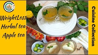 How To Make 2 Amazing Tea For Weight Loss  Herbal Detox Tea Apple Tea By Cuisine Collection [upl. by Nhabois73]