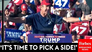 BREAKING NEWS Dennis Quaid Gives Fiery Speech Calling On Voters To Support Trump At Coachella Rally [upl. by Mohkos817]