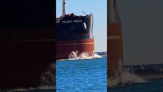 POUNDING IN Fort Monroe VA ship wow epic waves containership oiltanker roughseas [upl. by Colwin]