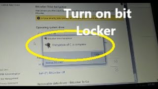 how to turn on bit locker for windows 11 10 system disk C drive [upl. by Llehsram]