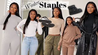 WINTER CAPSULE WARDROBE 2022  WINTER ESSENTIALS  basics  everyday wear [upl. by Attirb162]