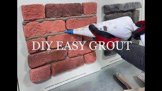 EASY MORTAR JOINT HOW TO GROUT BRICKS AND STONES [upl. by Zabrina]