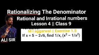 Rationalize the denominator  Rational and irrational numbers  lesson 4  class 9  M l aggarwal [upl. by Aisile]