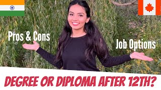 Degree or Diploma after 12th in Canada  Student Life in Canada  HONEST OPINION [upl. by Emmaline113]