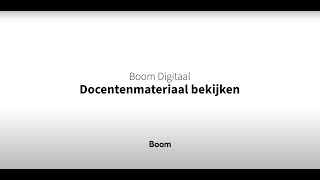 Boom Digitaal  docentenmateriaal [upl. by Smeaj]