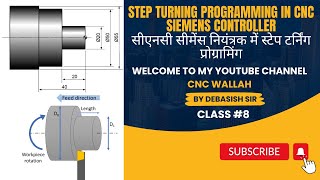 Step turning programming in CNC Siemens controller  Turning programming in SINUMERIK 828D CNC MC [upl. by Areid]