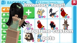 Inventory Tour Adopt me custom pets 🐕 [upl. by Croteau]