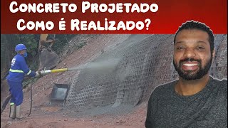 Concreto Projetado  Com é Realizado [upl. by Idurt]