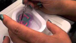 COSMETOLOGY FUN NAIL ART quotThe Swirlquot with China Glaze [upl. by Llarret458]