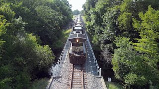 Norfolk Southern P97 southbound crossing Mauls Swamp Vanceboro NC July 31 2024 [upl. by Amadeo]