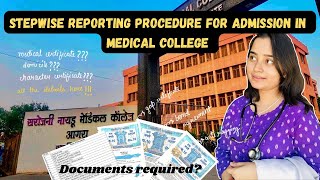 REPORTING PROCEDURE IN UP MEDICAL COLLEGE  SNMC Agra admission process  documents required [upl. by Kciregor]