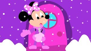 Minnie Mouse Clubhouse Started Snowing Outisde Drawing  Disney Junior Doodles [upl. by Tnarb763]