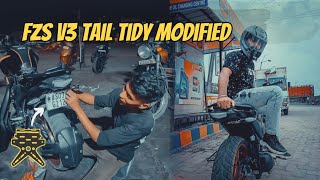 FZS V3 Tail Tidy Modification 2023 🔥 Best Tail Tidy For FZS V3  Indias most modified FZS V3 [upl. by Meibers]