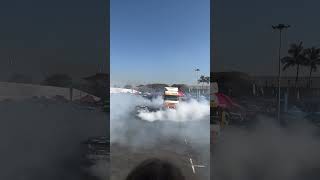 Semi truck drifting at Gas Motorshow Durban nissan 350z drifting mercedestruck actros donuts [upl. by Vicki]