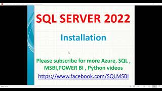 SQL 2022 Tutorials  SQL Server 2022 Installation  SQL 2022 Installation on Windows [upl. by Gnad]