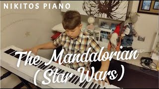 The Mandalorian  Main Theme Star Wars  Piano Cover by Nikitos Piano [upl. by Hairabez31]